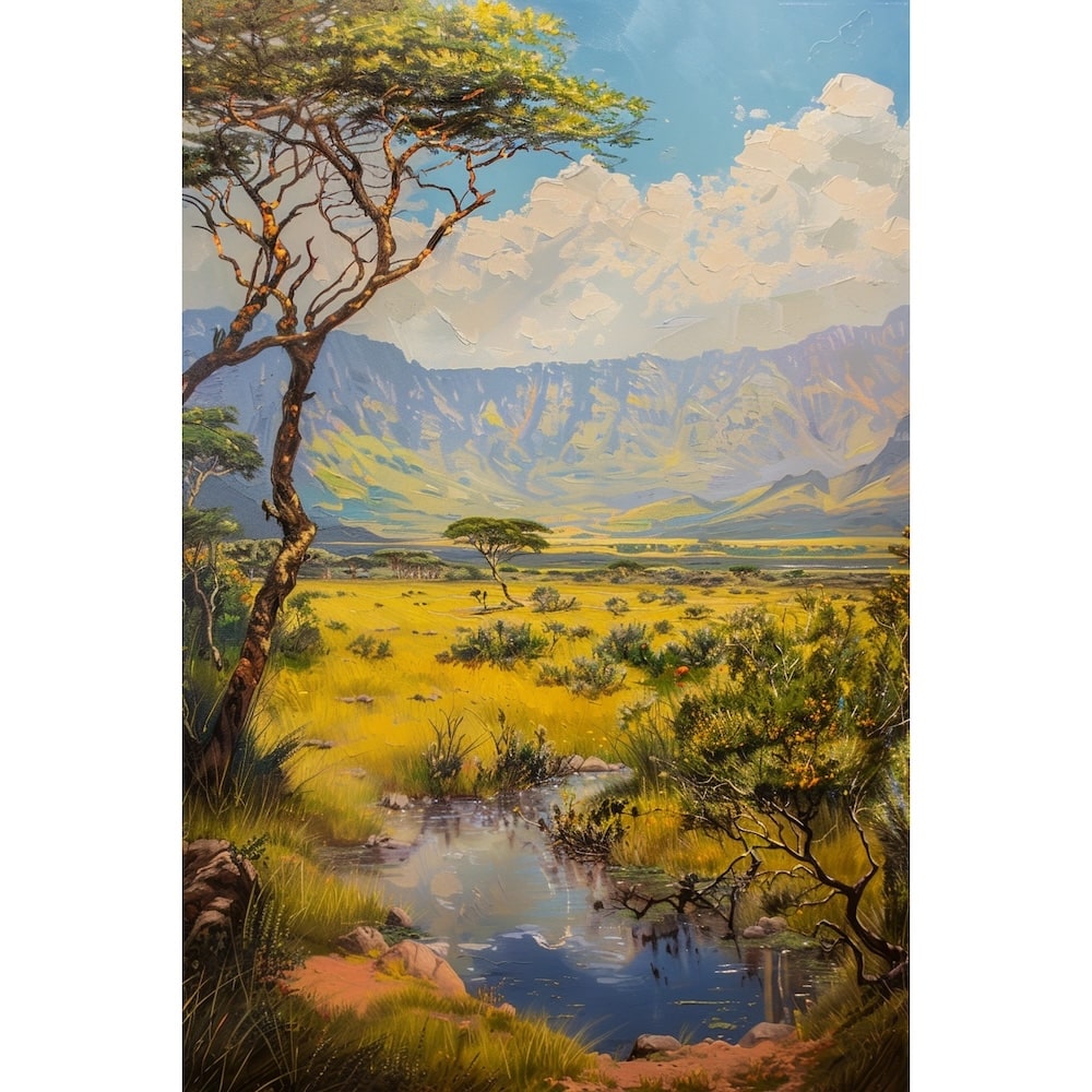 Peinture Paysage d'Afrique