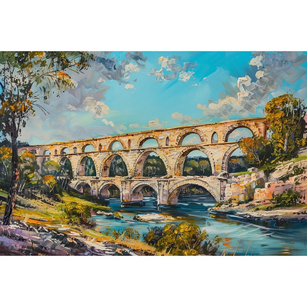 Peinture Paysage d'Uzès