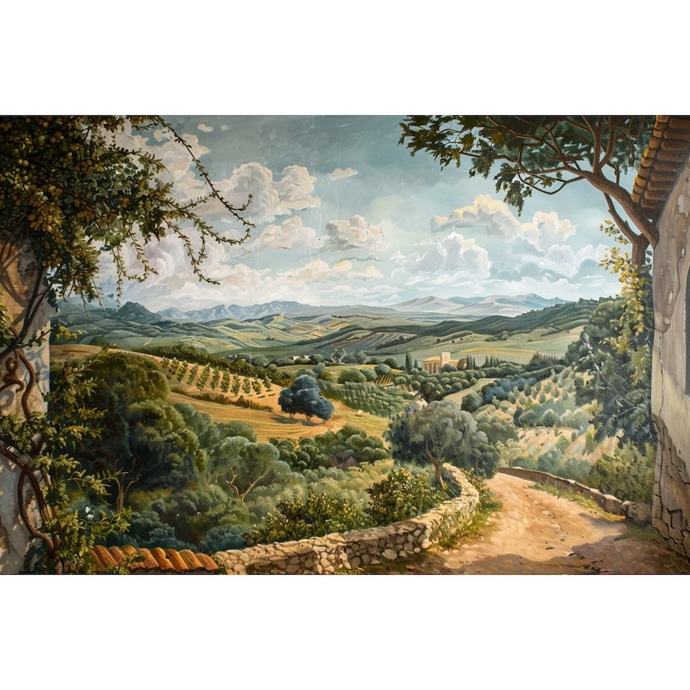 Peinture Paysage 20ème Siècle, art mural décoration nature