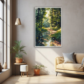 Peinture Perspective Paysage, art mural décoration nature