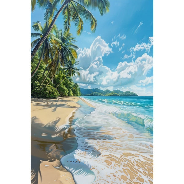 Peinture Plage de Sable Fin, art mural décoration nature