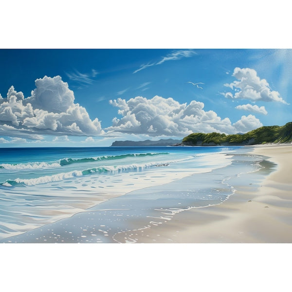 Peinture Vaste Rivage de Sable, art mural décoration nature