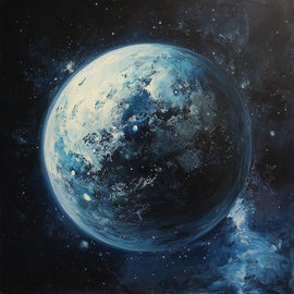 Peinture Planète Acrylique, art mural décoration nature