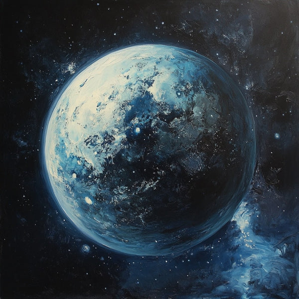 Peinture Planète Acrylique, art mural décoration nature