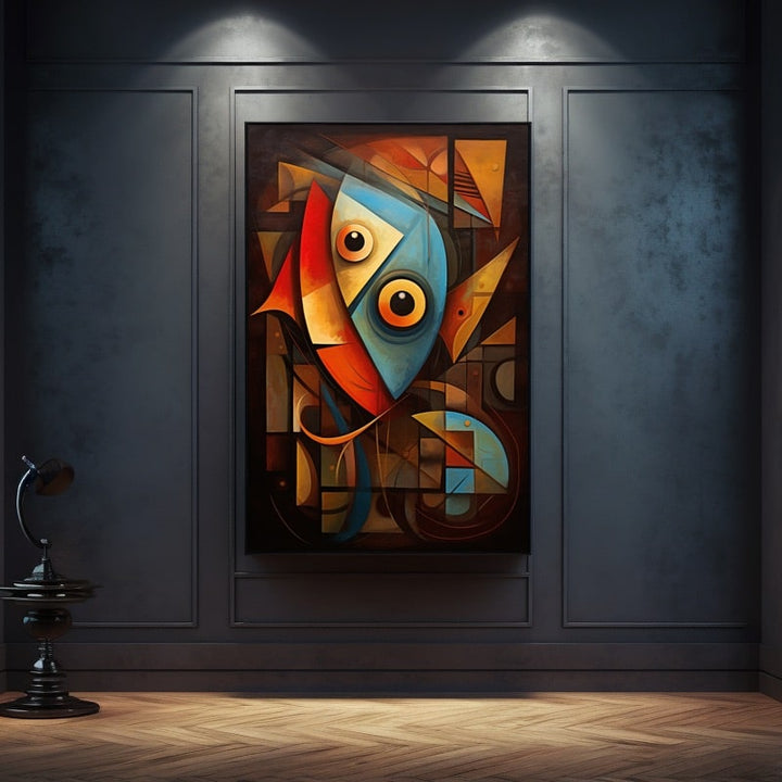 Peinture Poisson Abstrait, art mural décoration nature
