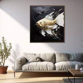Peinture Poisson Moderne, art mural décoration nature
