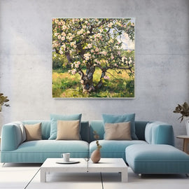 Peinture Pommier en Fleurs, art mural décoration nature