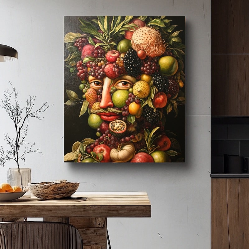 Peinture Portrait Fruits et Légumes