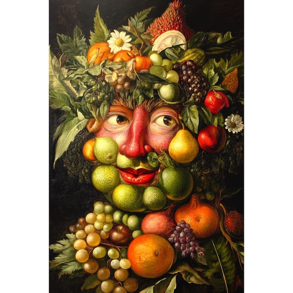 Peinture Portrait de Fruits