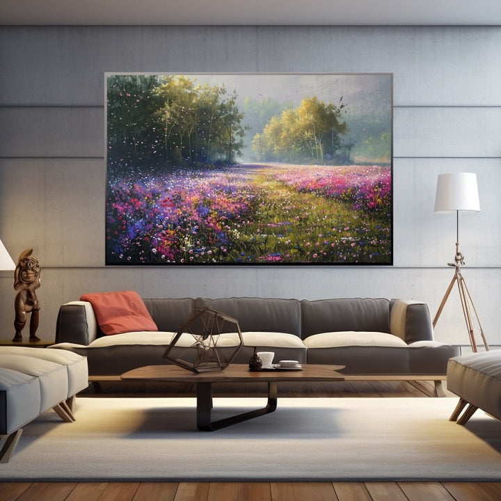 Peinture Prairies Fleuries