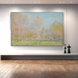 Peinture Printemps Monet, art mural décoration nature
