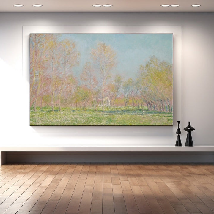 Peinture Printemps Monet, art mural décoration nature