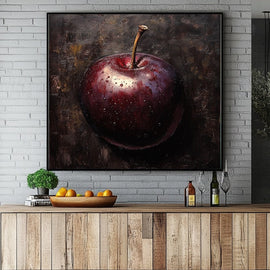 Peinture Prune, art mural décoration nature