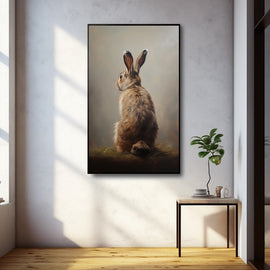Peinture Queue de Lapin, art mural décoration nature