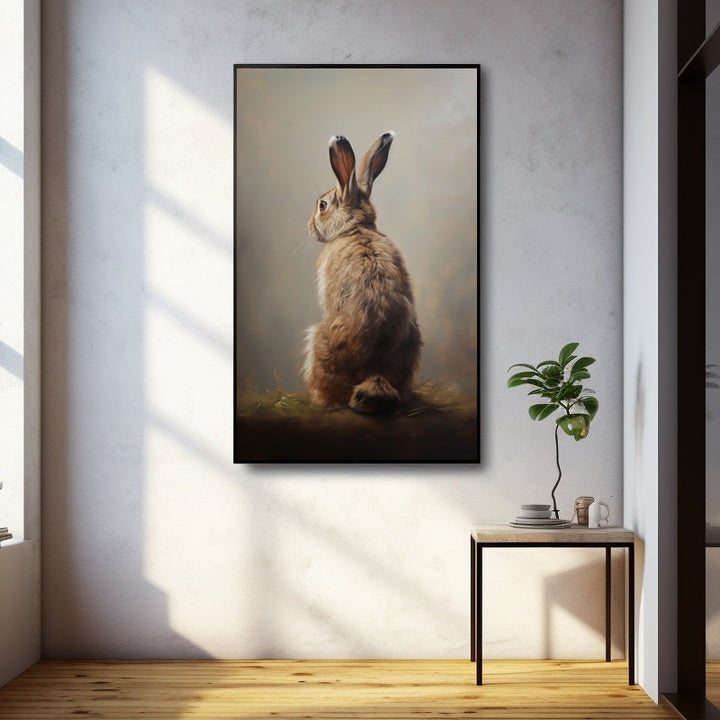 Peinture Queue de Lapin, art mural décoration nature