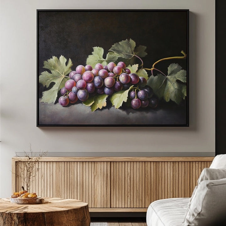 Peinture Grappe de Raisin Classique, art mural décoration nature