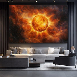 Peinture Rayon De Soleil, art mural décoration nature