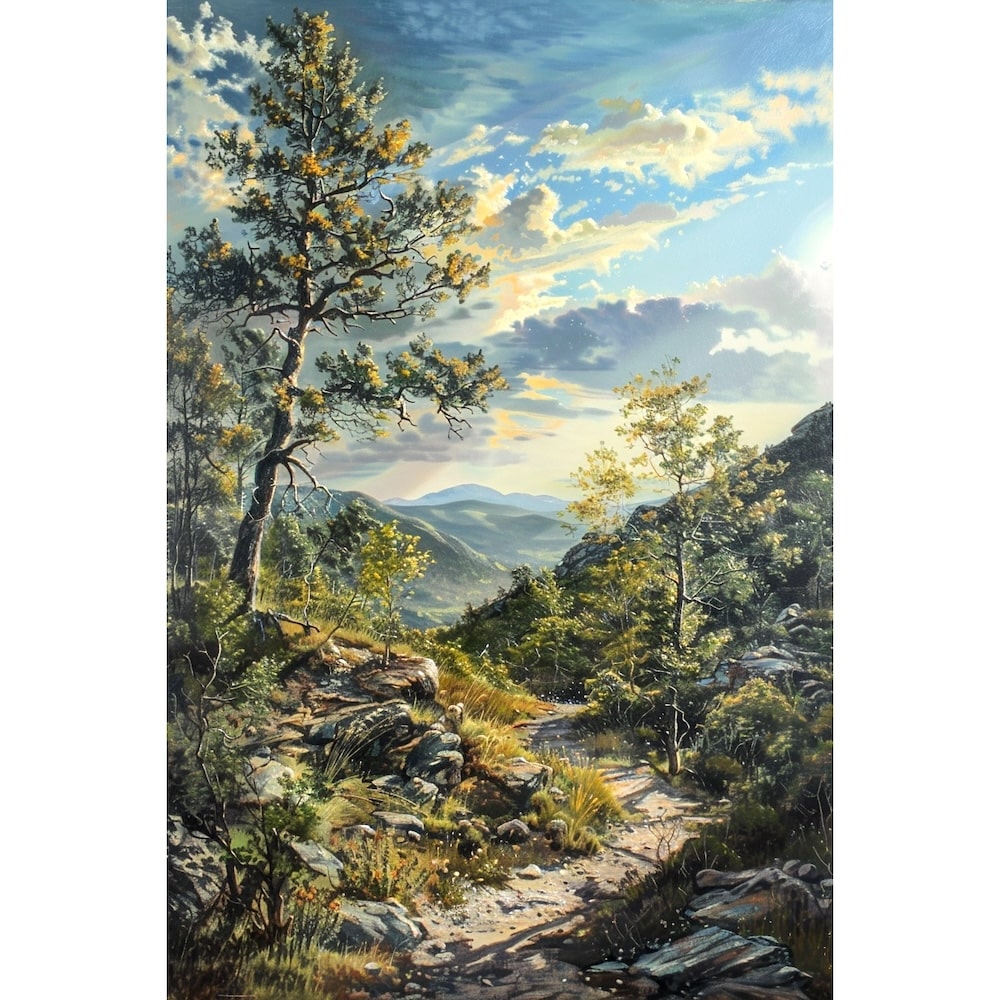 Peinture Réaliste Paysage Naturel, art mural décoration nature
