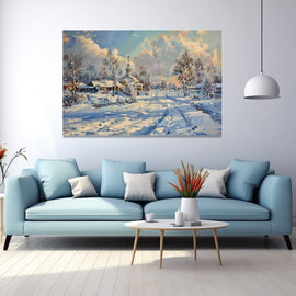 Peinture Russe Paysage, art mural décoration nature