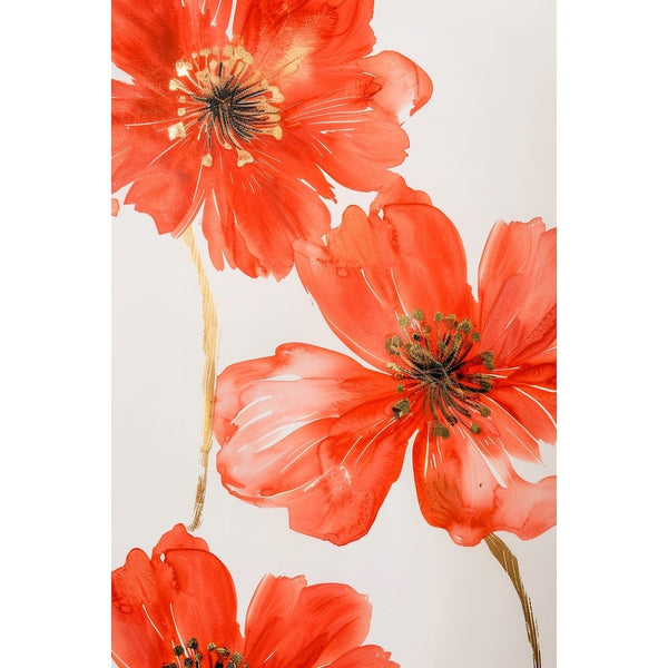 Peinture Sur Les Fleurs Coquelicots