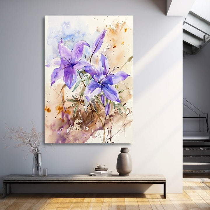 Peinture Sur Toile Fleur Contemporaine