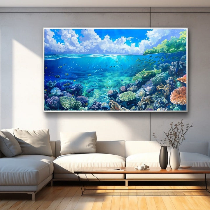 Peinture sur Toile Paysage Marin, art mural décoration nature