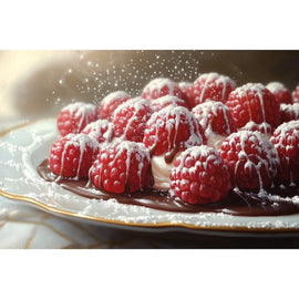 Peinture Tableau Framboise, art mural décoration nature