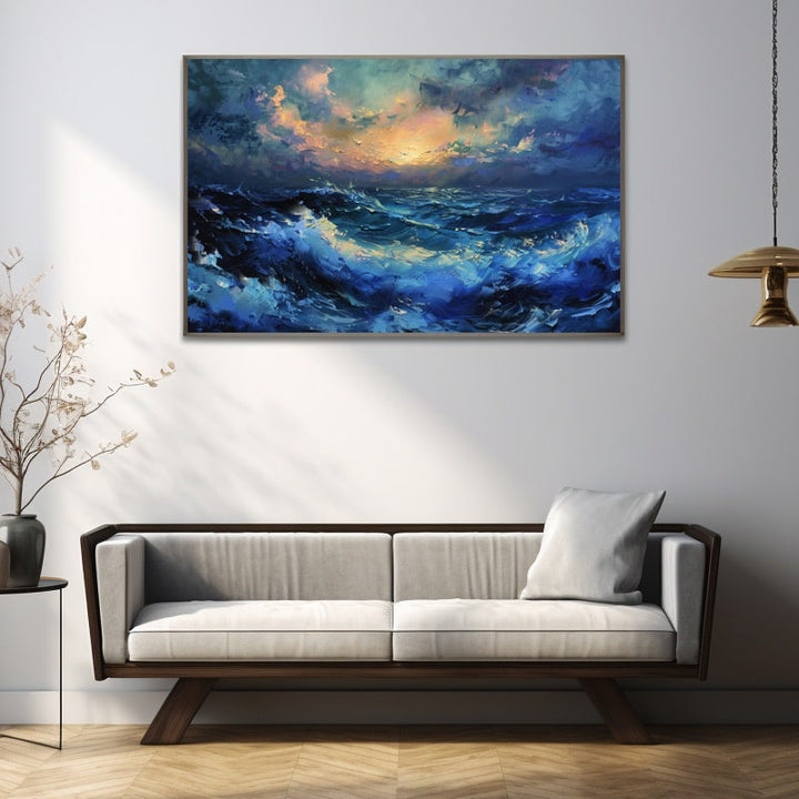 Tableau Mer au Crépuscule, art mural décoration nature