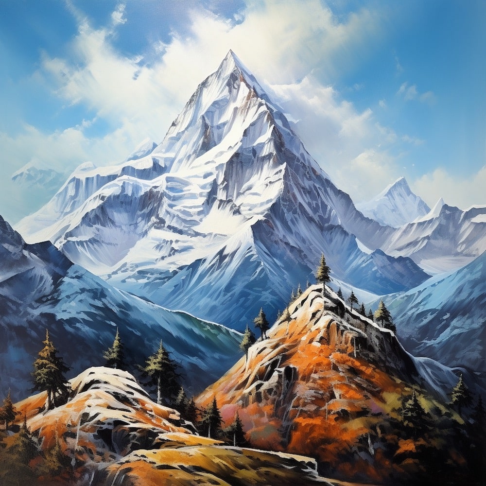 Peinture Tableau Montagne