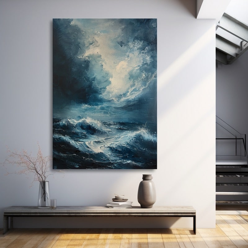 Peinture Tempête Mer