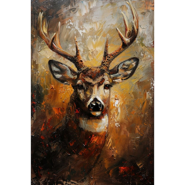 Peinture Tête de Chevreuil, art mural décoration nature