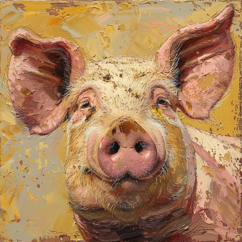 Peinture Tête Cochon