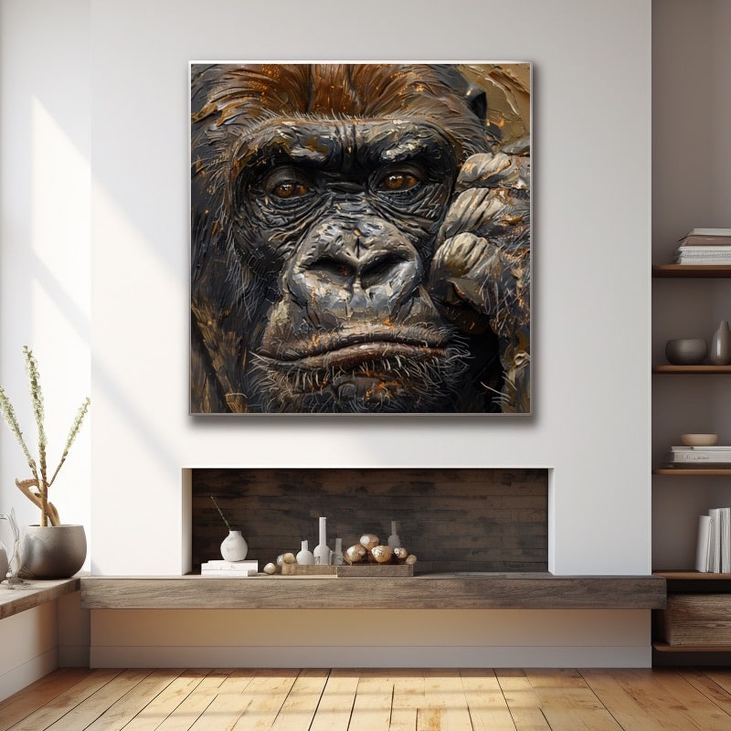 Peinture Tête De Gorille