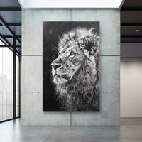 Thumbnail for Peinture Tête De Lion Noir Et Blanc