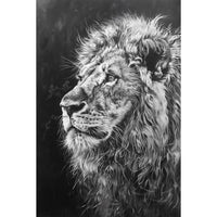 Thumbnail for Peinture Tête Lion Noir Et Blanc