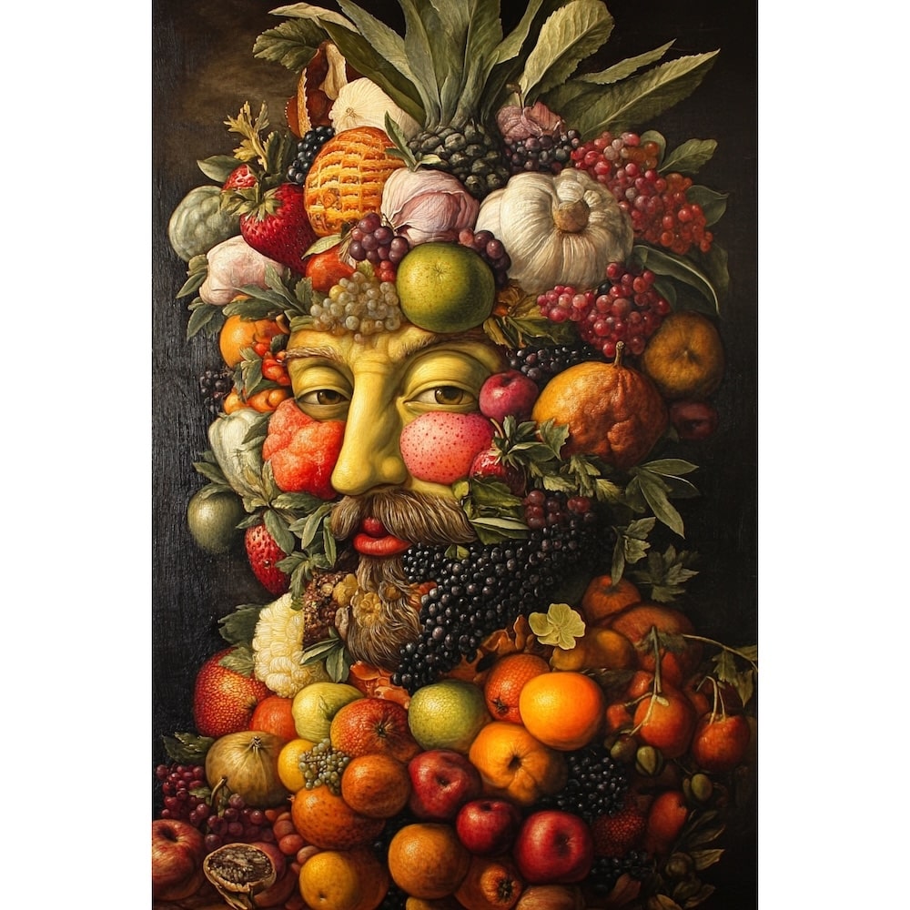 Peinture Tête de Fruits