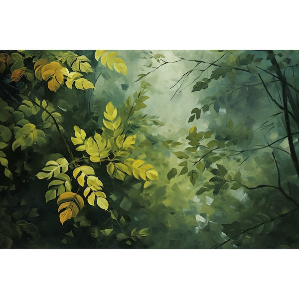Tableau Peinture Thème Feuilles, art mural décoration nature