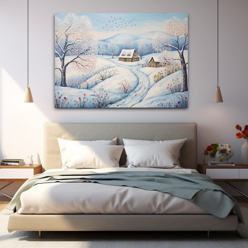 peinture thème hiver
