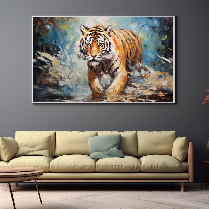 Peinture Tigre Abstrait