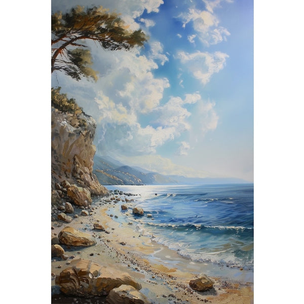 Peinture sur Toile Bord de Mer, art mural décoration nature
