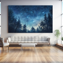 Peinture Toile Étoile Ciel, art mural décoration nature