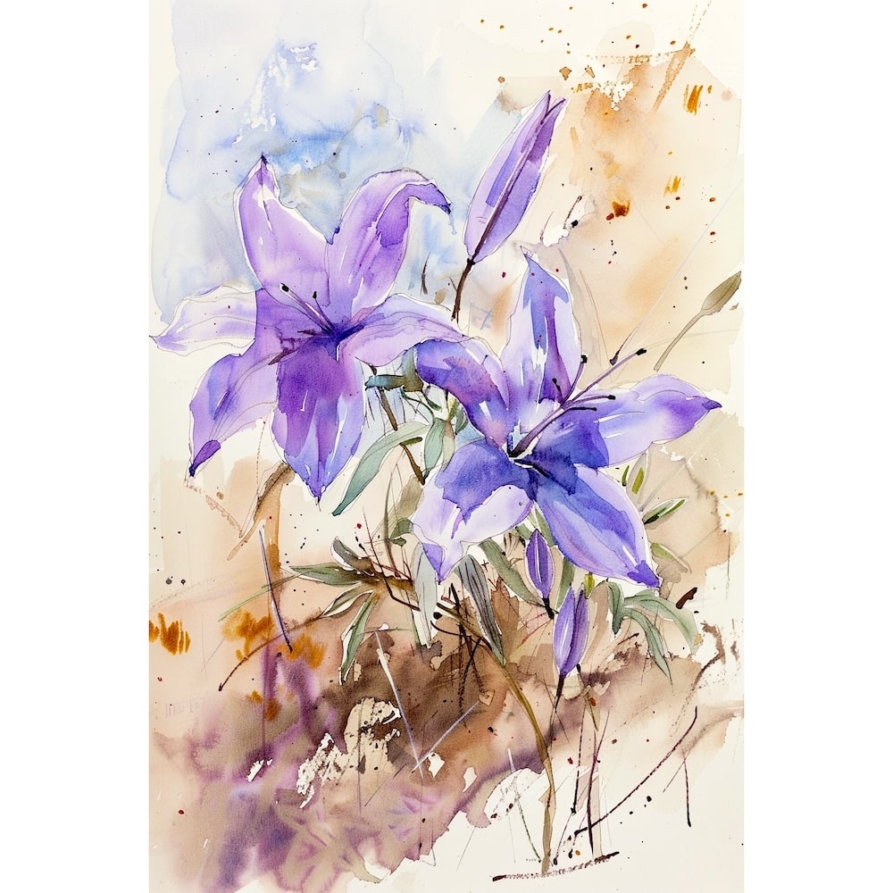 Peinture sur Toile Fleur Contemporaine, art mural décoration nature