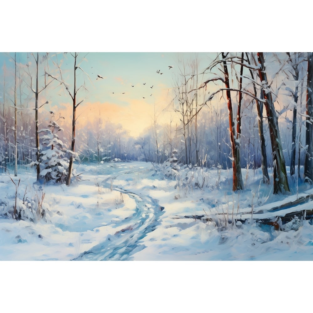 Peinture Sur Toile Paysage De Neige Peinture Nature Peinture Sur Toile Paysage De Neige Peinture Nature