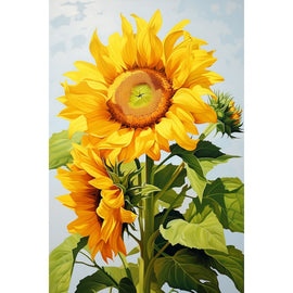 Peinture Jaune Tournesol, art mural décoration nature