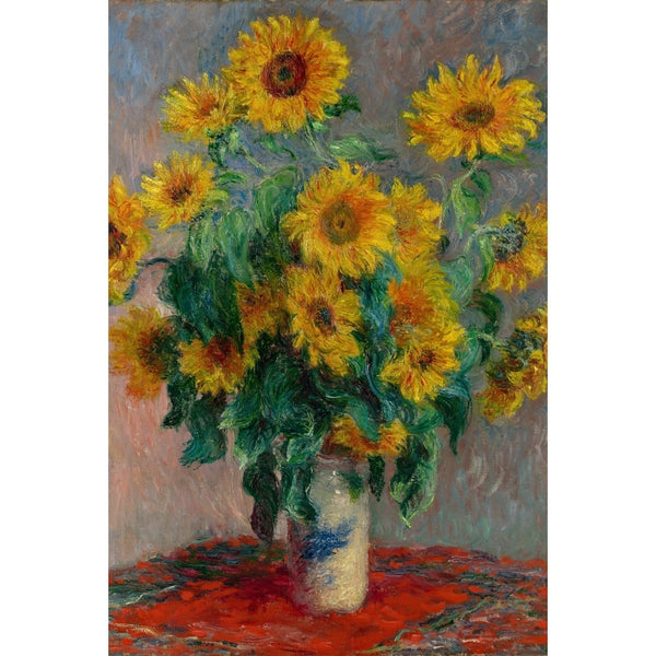 Tableau Tournesol Monet, art mural décoration nature