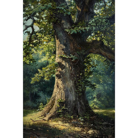 Peinture Tronc Arbre, art mural décoration nature