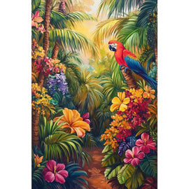 Peinture Tropicale Exotique, art mural décoration nature
