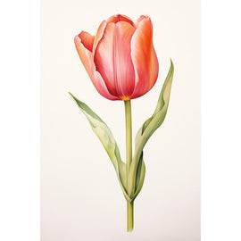 Peinture Tissu Tulipe, art mural décoration nature
