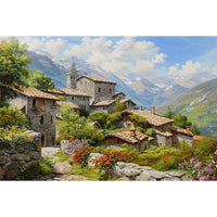 Thumbnail for Peinture Village Montagne