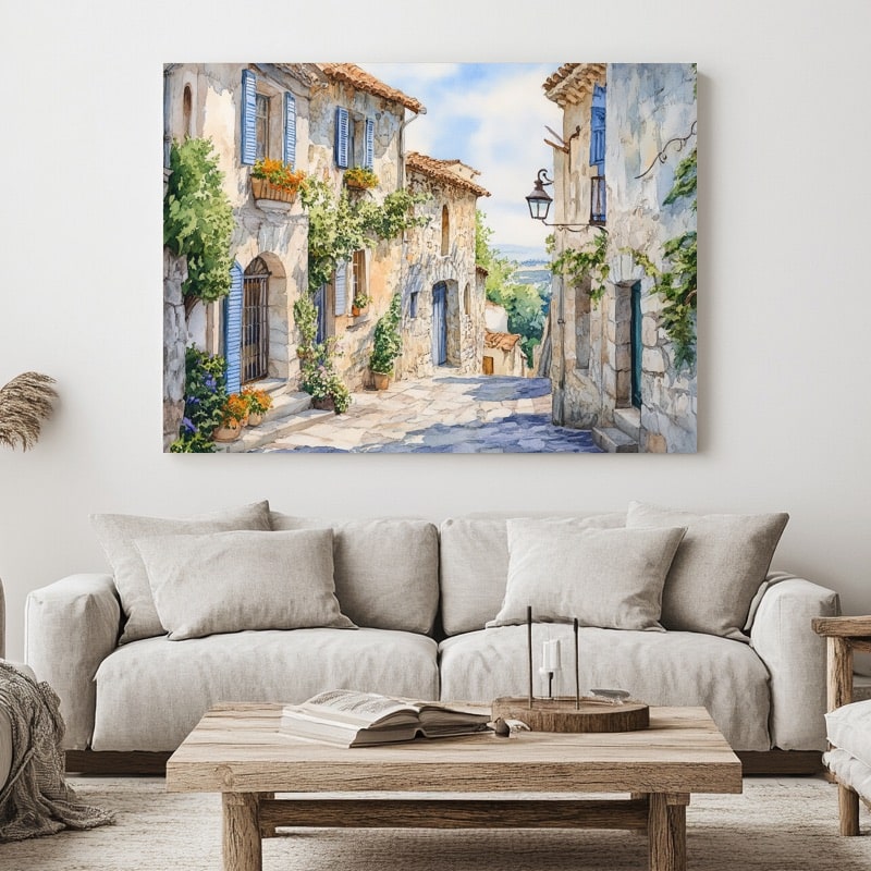 Peinture Village de Provence | Peinture Nature